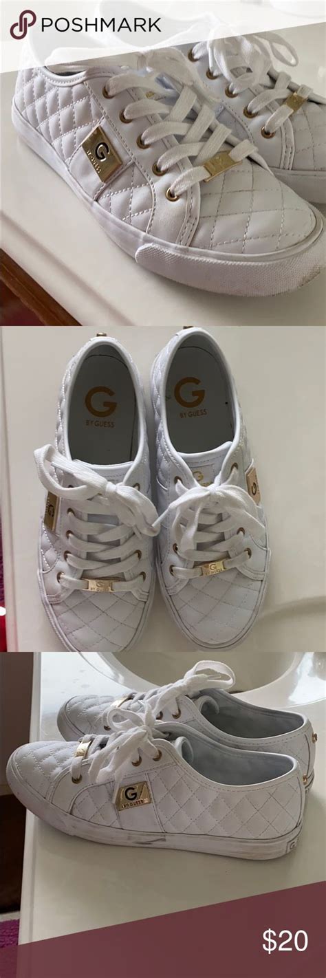 fake white guess shoes|guess adjustable strap shoes.